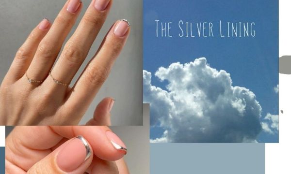 Every cloud has a silver lining: Τι σημαίνει η φράση και matchy ασημένια γαλλικά μανικιούρ