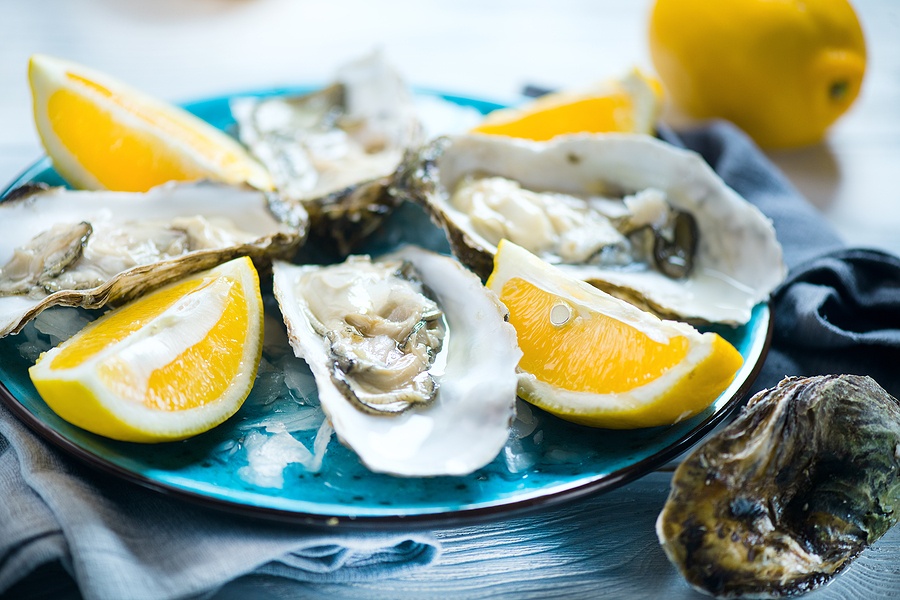Fresh Oysters close-up