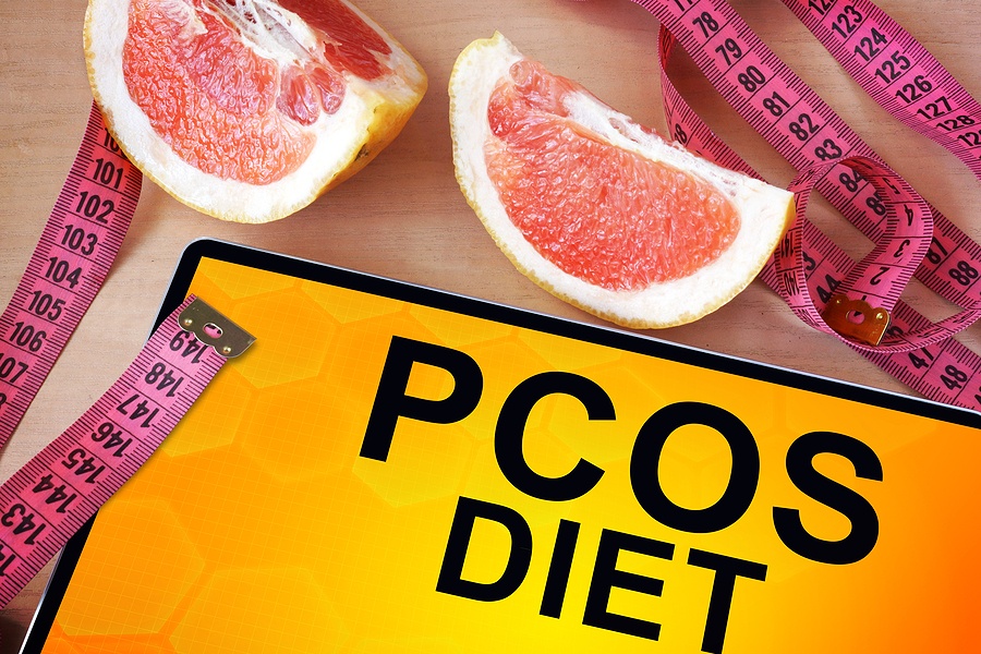 Tablet with PCOS diet.