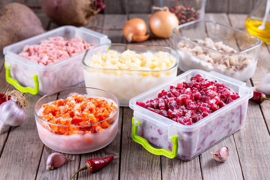 Frozen Vegetables In Containers