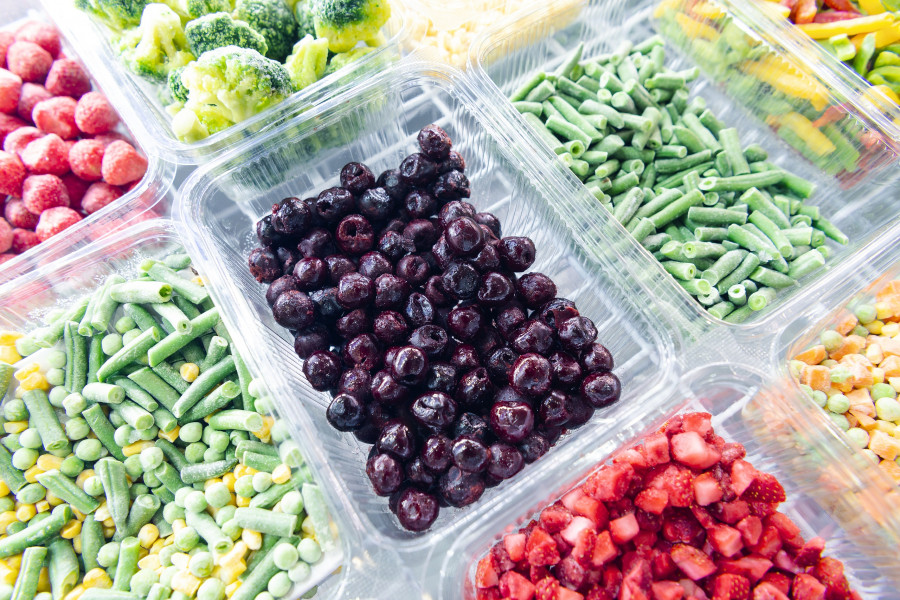 Frozen Cherry Berries. Freezing Vegetables And Fruits