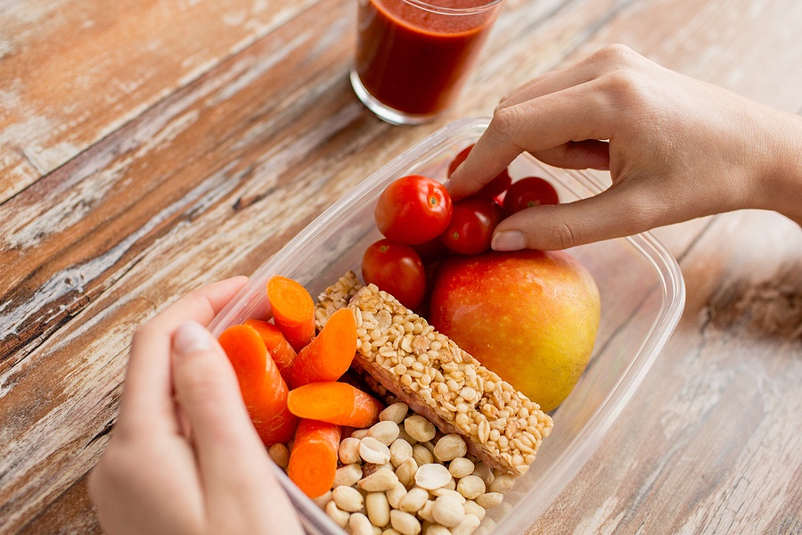 food in plastic container