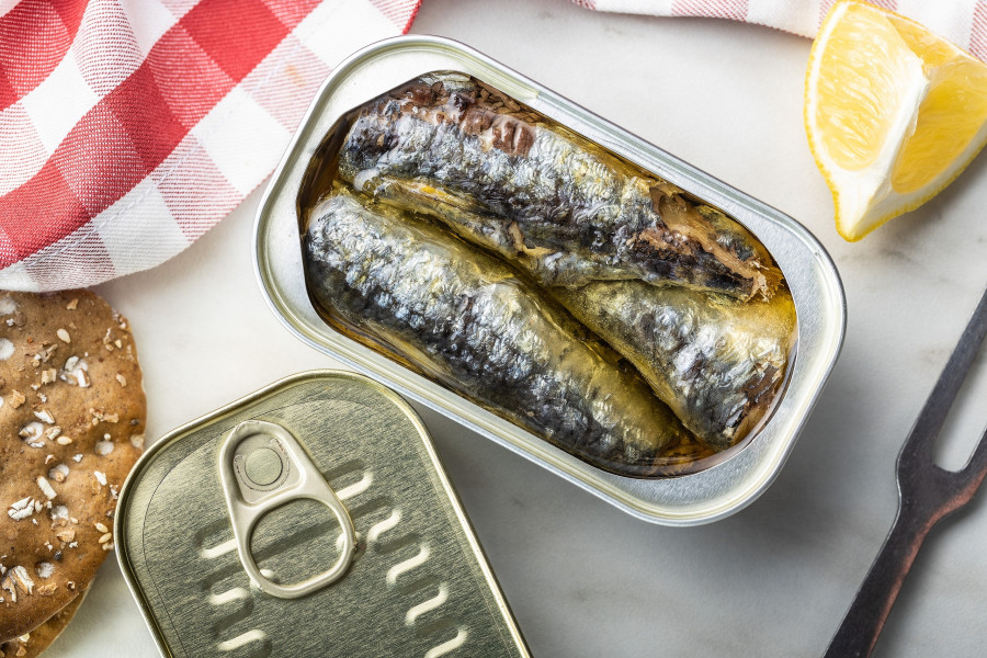 Canned sardines