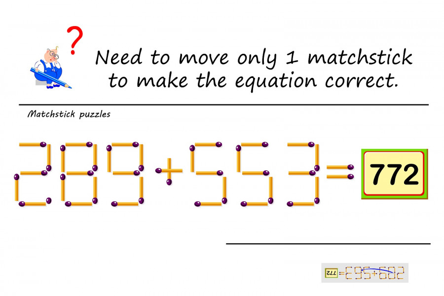 Logic Puzzle Game With Matches