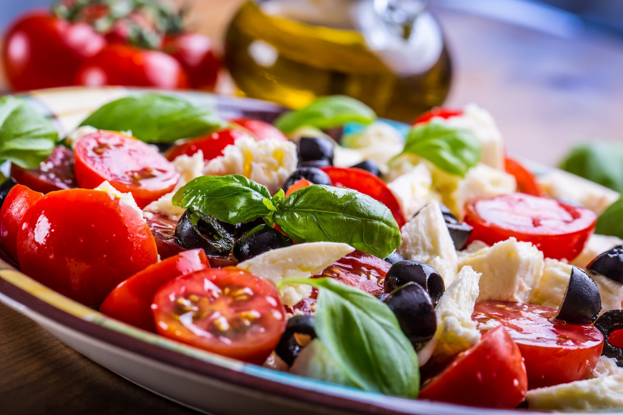 Caprese salad. Italian salad. Mediterranean salad