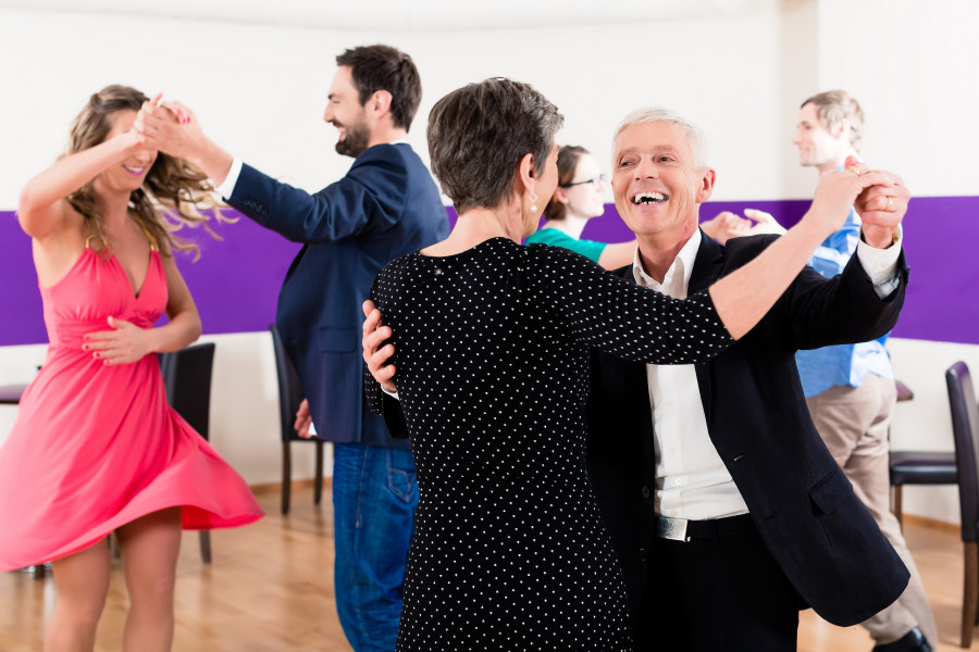 people dancing in dance class