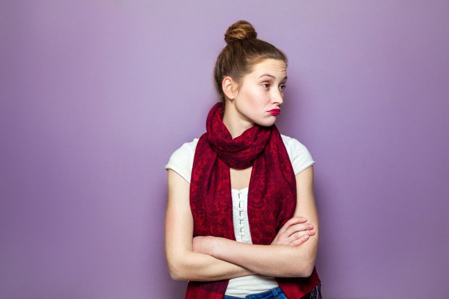 confused skeptical woman