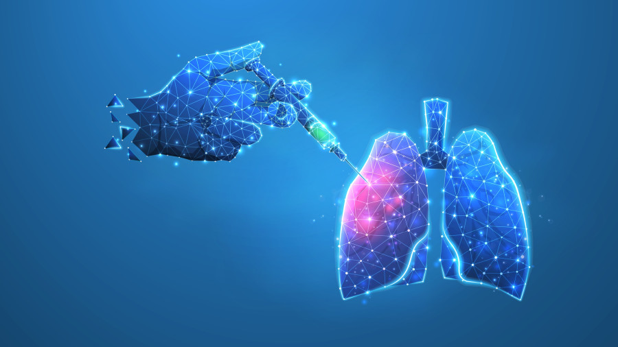 Lung Syringe With A Vaccine