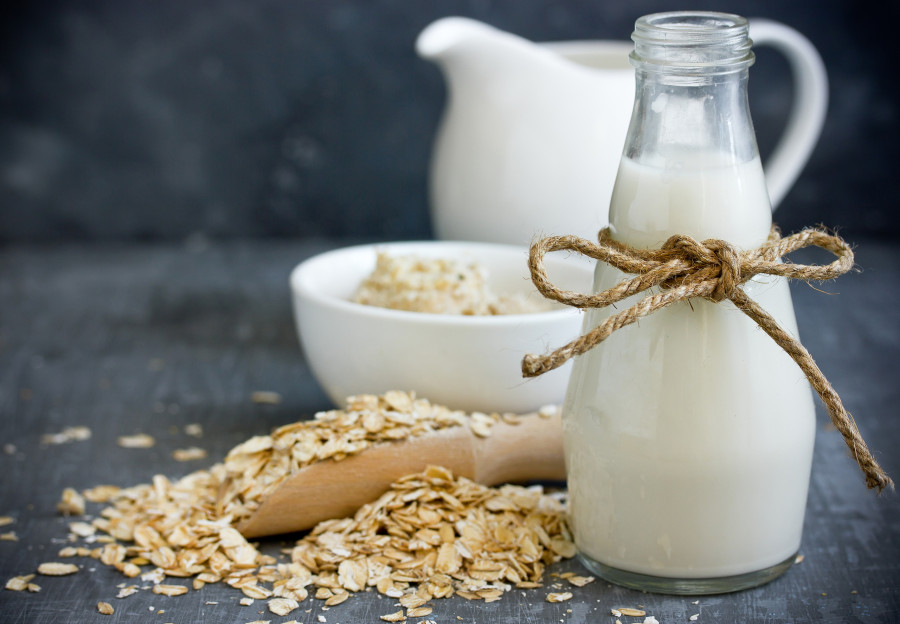 Oat Milk In Glass Jar
