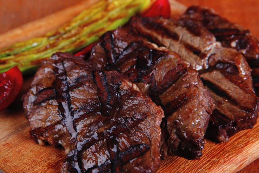 grilled beef pork meat steak fillet