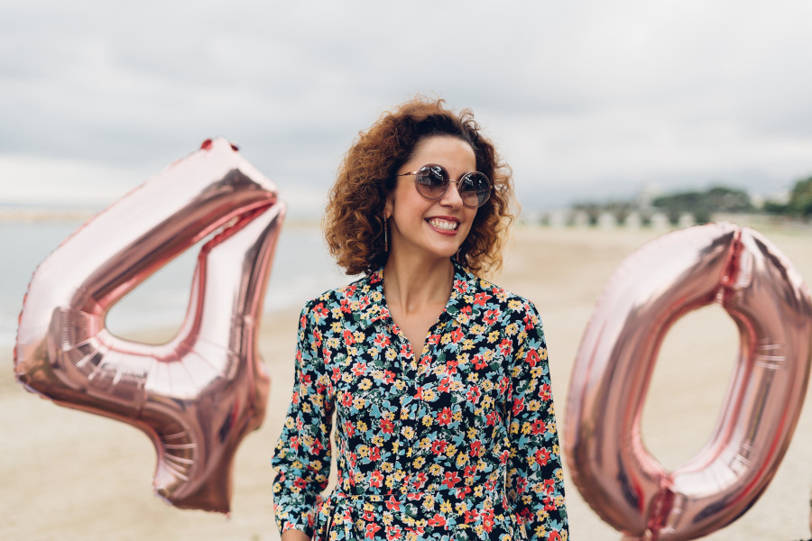 Woman Celebrating Her 40th Birthday